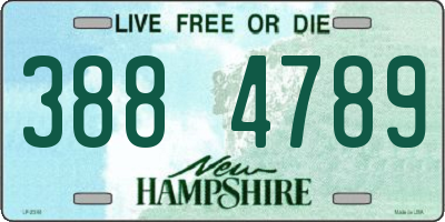 NH license plate 3884789