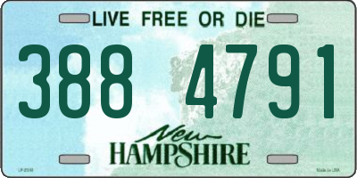 NH license plate 3884791