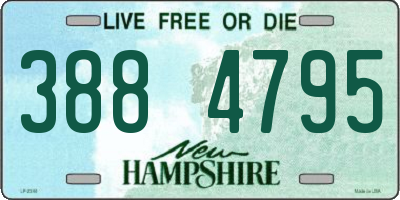 NH license plate 3884795