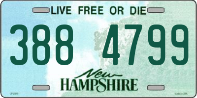 NH license plate 3884799
