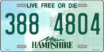 NH license plate 3884804