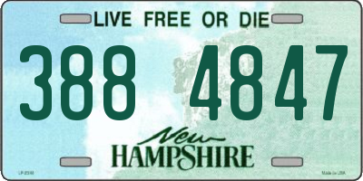 NH license plate 3884847