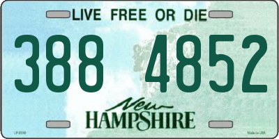 NH license plate 3884852
