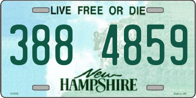 NH license plate 3884859