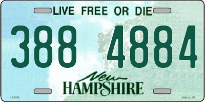 NH license plate 3884884