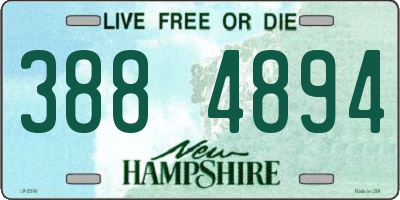 NH license plate 3884894