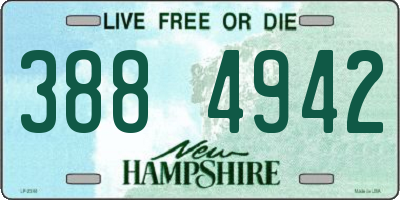 NH license plate 3884942