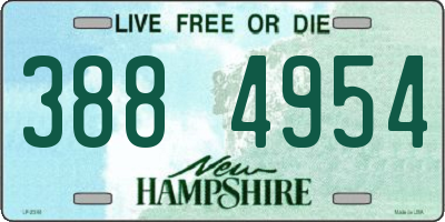NH license plate 3884954