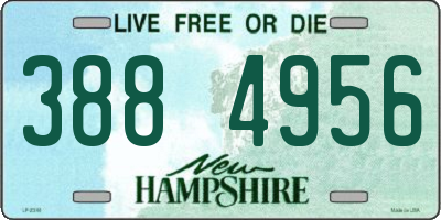 NH license plate 3884956