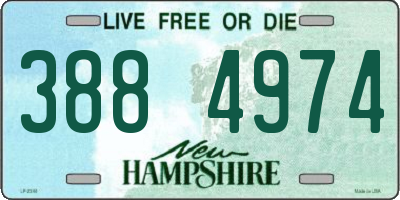 NH license plate 3884974