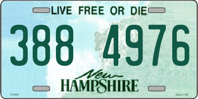NH license plate 3884976
