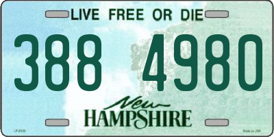 NH license plate 3884980
