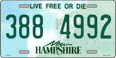 NH license plate 3884992