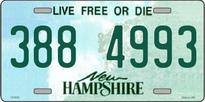 NH license plate 3884993