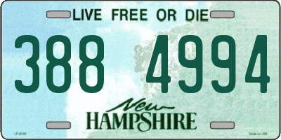 NH license plate 3884994