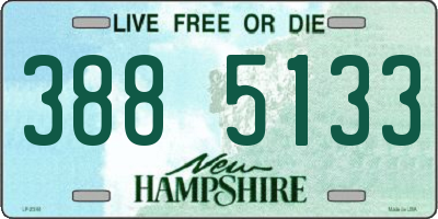 NH license plate 3885133