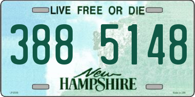 NH license plate 3885148