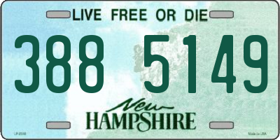 NH license plate 3885149
