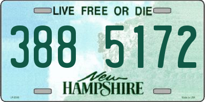 NH license plate 3885172
