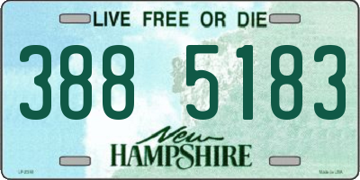 NH license plate 3885183