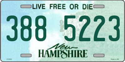 NH license plate 3885223