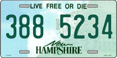 NH license plate 3885234
