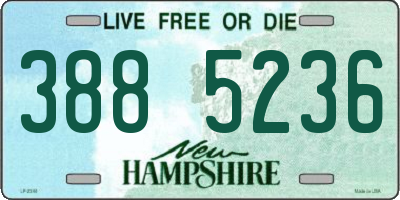 NH license plate 3885236