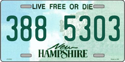 NH license plate 3885303