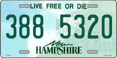 NH license plate 3885320