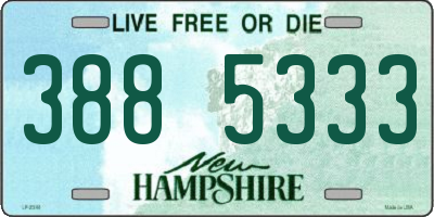 NH license plate 3885333
