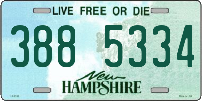 NH license plate 3885334