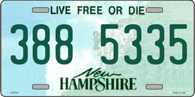 NH license plate 3885335