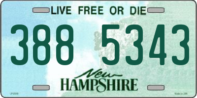 NH license plate 3885343