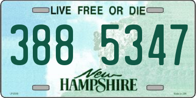 NH license plate 3885347