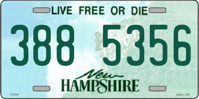 NH license plate 3885356