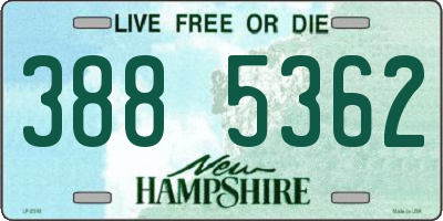NH license plate 3885362