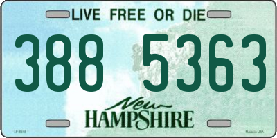 NH license plate 3885363