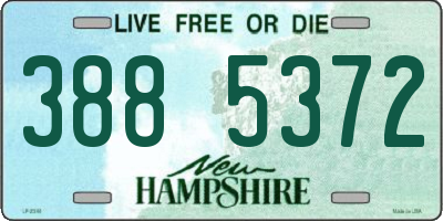 NH license plate 3885372