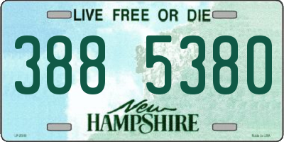 NH license plate 3885380
