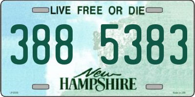 NH license plate 3885383