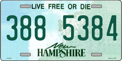 NH license plate 3885384