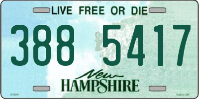 NH license plate 3885417