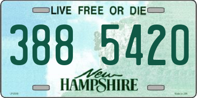 NH license plate 3885420