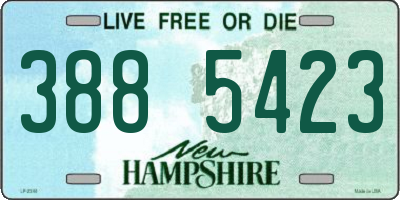 NH license plate 3885423