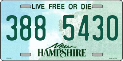 NH license plate 3885430