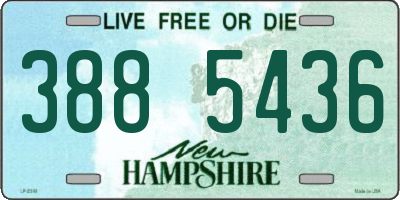 NH license plate 3885436