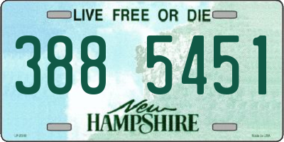 NH license plate 3885451