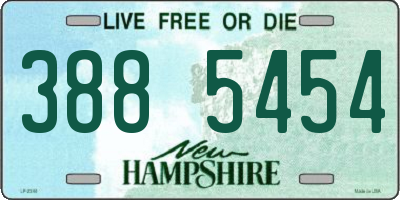 NH license plate 3885454