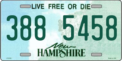 NH license plate 3885458