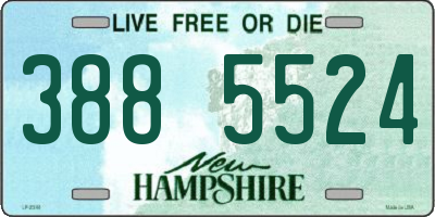 NH license plate 3885524